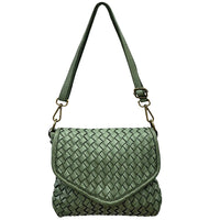Bellavia Woven Cow Leather Crossbody Bag - Leather Italiano