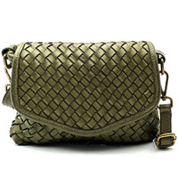Bellavia Woven Cow Leather Crossbody Bag - Leather Italiano