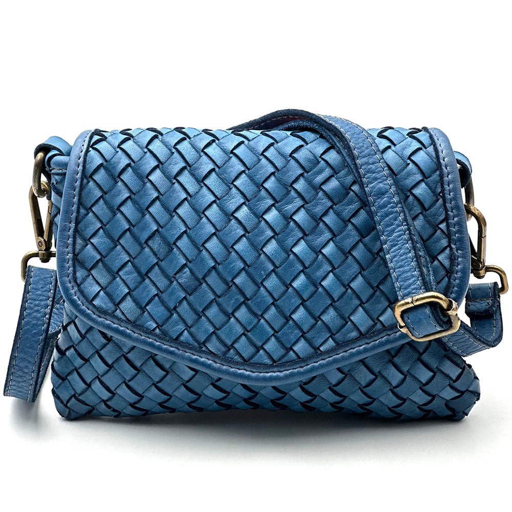 Bellavia Woven Cow Leather Crossbody Bag - Leather Italiano