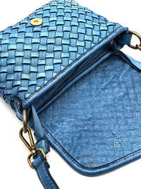 Bellavia Woven Cow Leather Crossbody Bag - Leather Italiano