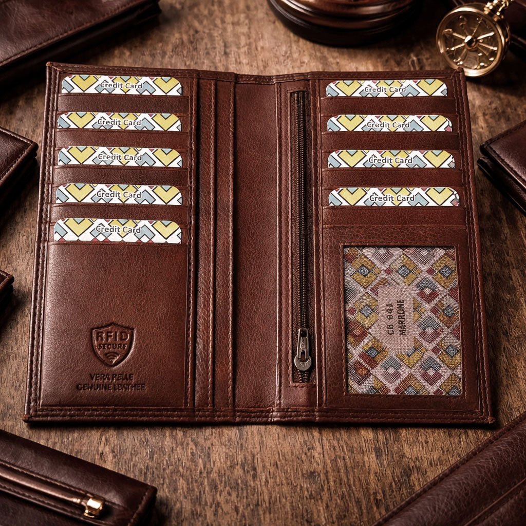 Bernardo V - Men's RFID Blocking Italian Leather Wallet - Leather Italiano