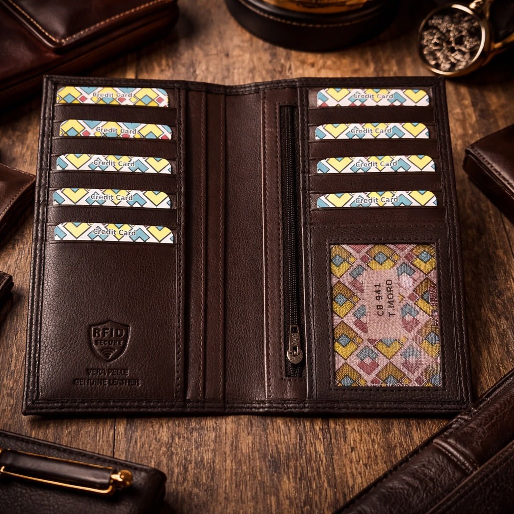 Bernardo V - Men's RFID Blocking Italian Leather Wallet - Leather Italiano