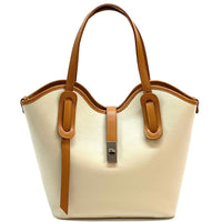 Bianca Leather Tote Bag - Leather Italiano