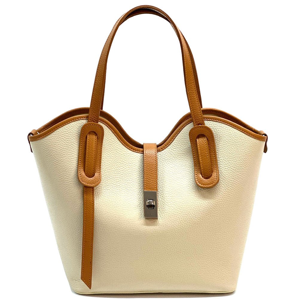 Bianca Leather Tote Bag - Leather Italiano