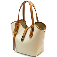 Bianca Leather Tote Bag - Leather Italiano