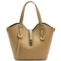 Bianca Leather Tote Bag - Leather Italiano