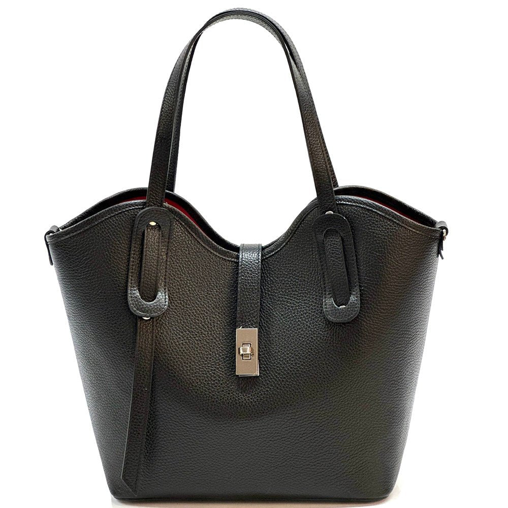 Bianca Leather Tote Bag - Leather Italiano