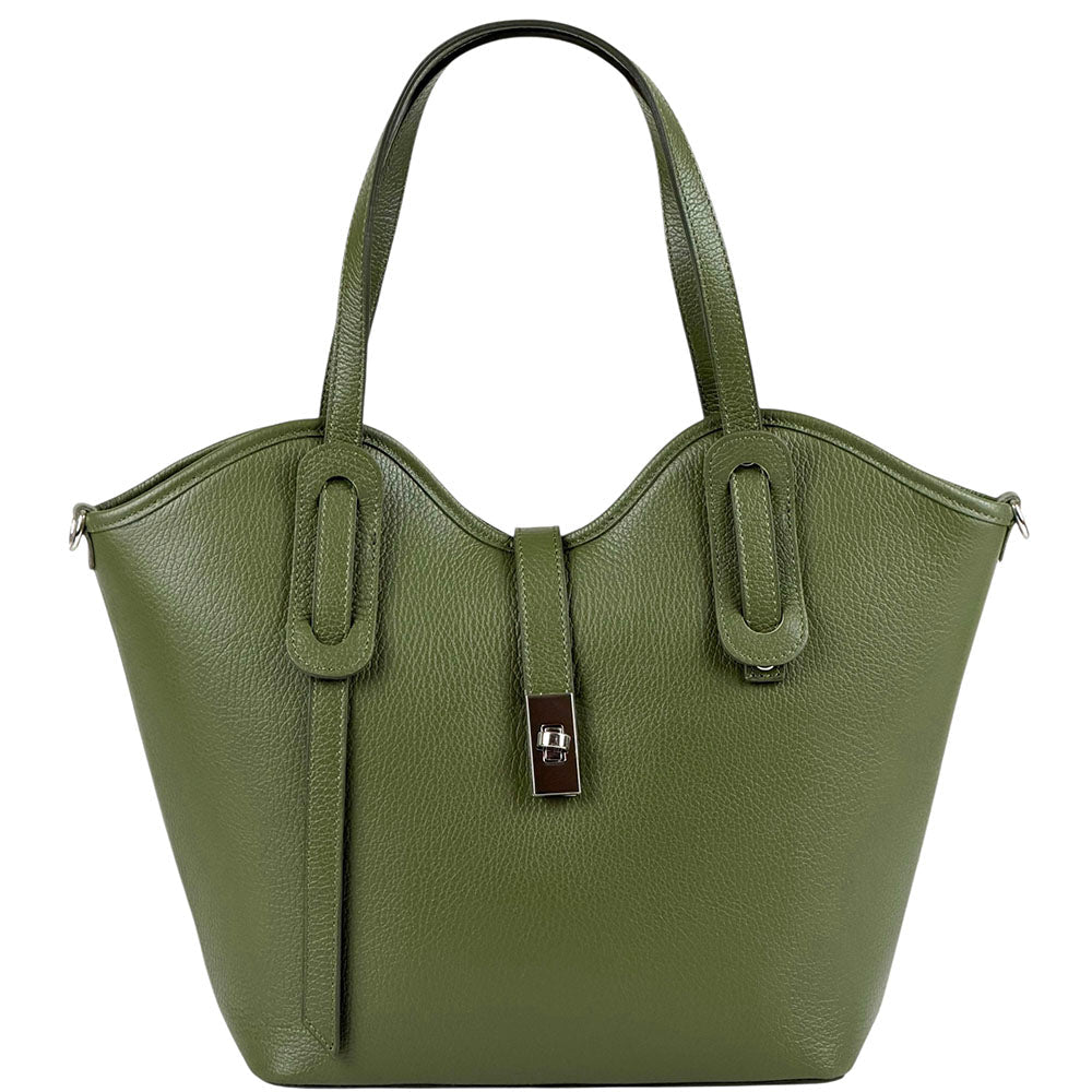 Bianca Leather Tote Bag - Leather Italiano