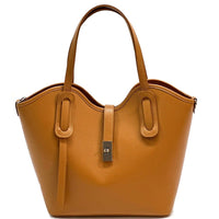 Bianca Leather Tote Bag - Leather Italiano