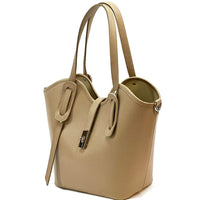 Bianca Leather Tote Bag - Leather Italiano