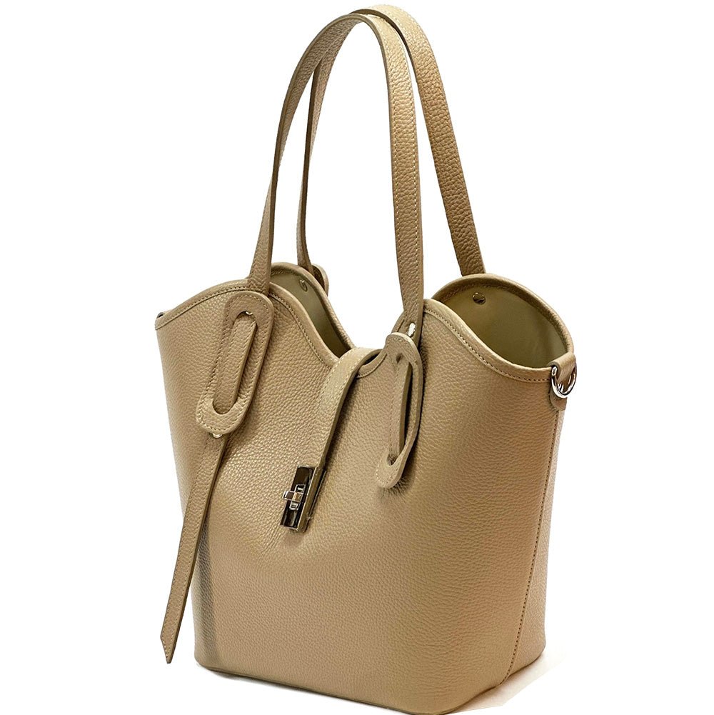 Bianca Leather Tote Bag - Leather Italiano