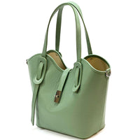 Bianca Leather Tote Bag - Leather Italiano