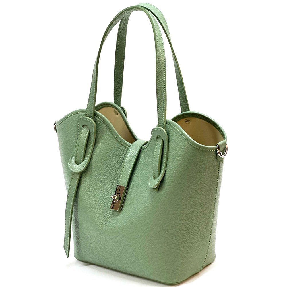 Bianca Leather Tote Bag - Leather Italiano