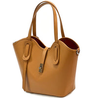 Bianca Leather Tote Bag - Leather Italiano