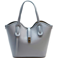 Bianca Leather Tote Bag - Leather Italiano