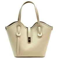 Bianca Leather Tote Bag - Leather Italiano