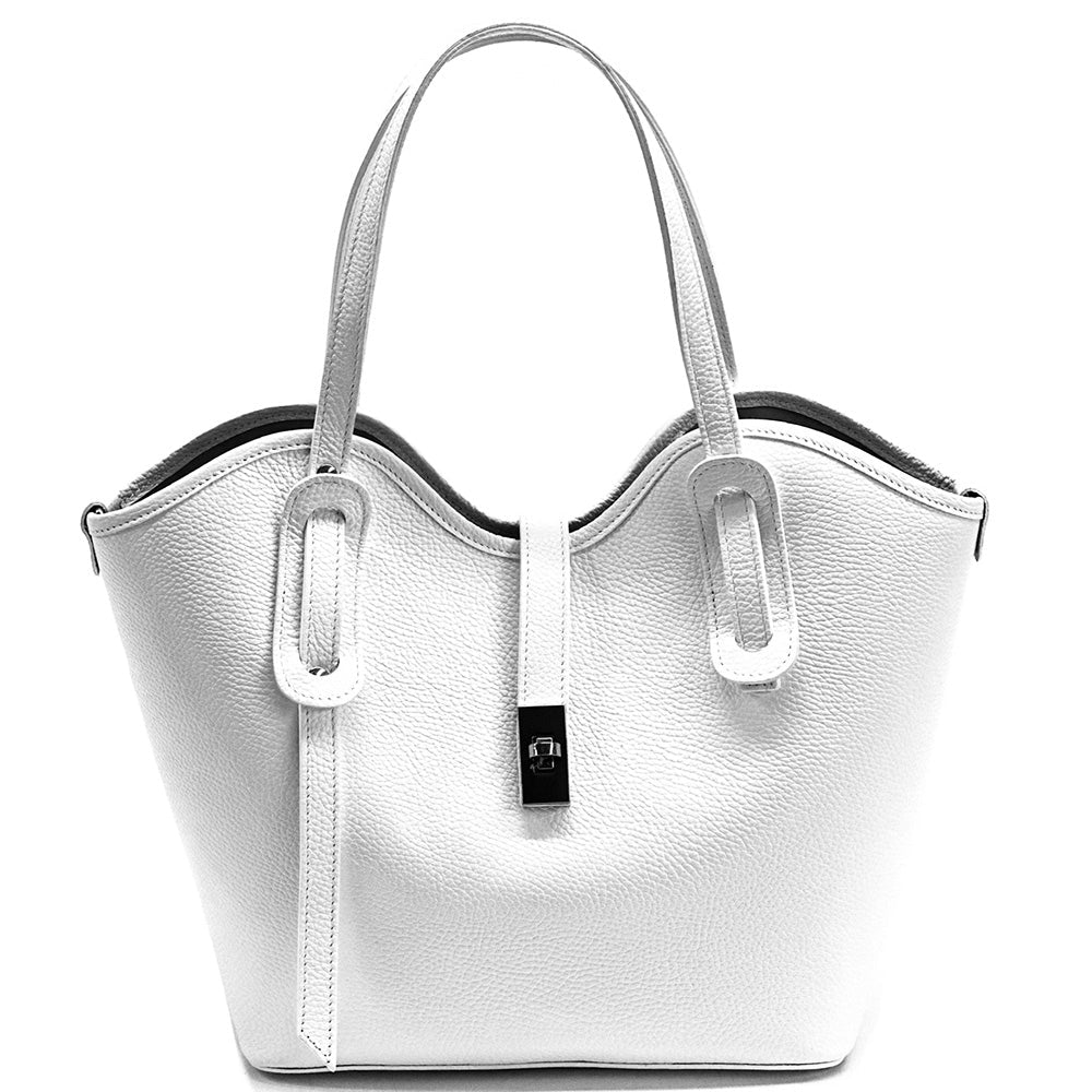 Bianca Leather Tote Bag - Leather Italiano