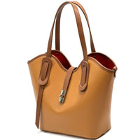 Bianca Leather Tote Bag - Leather Italiano