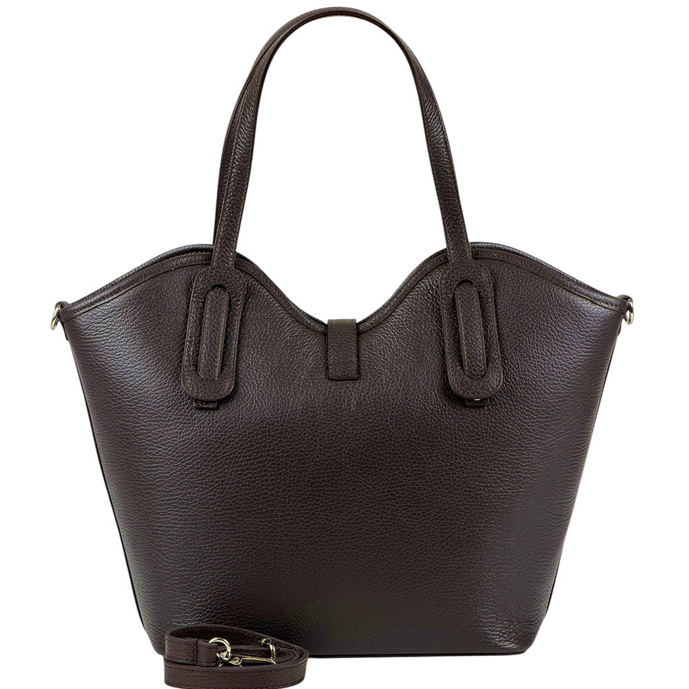 Bianca Leather Tote Bag - Leather Italiano