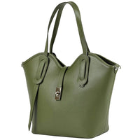 Bianca Leather Tote Bag - Leather Italiano