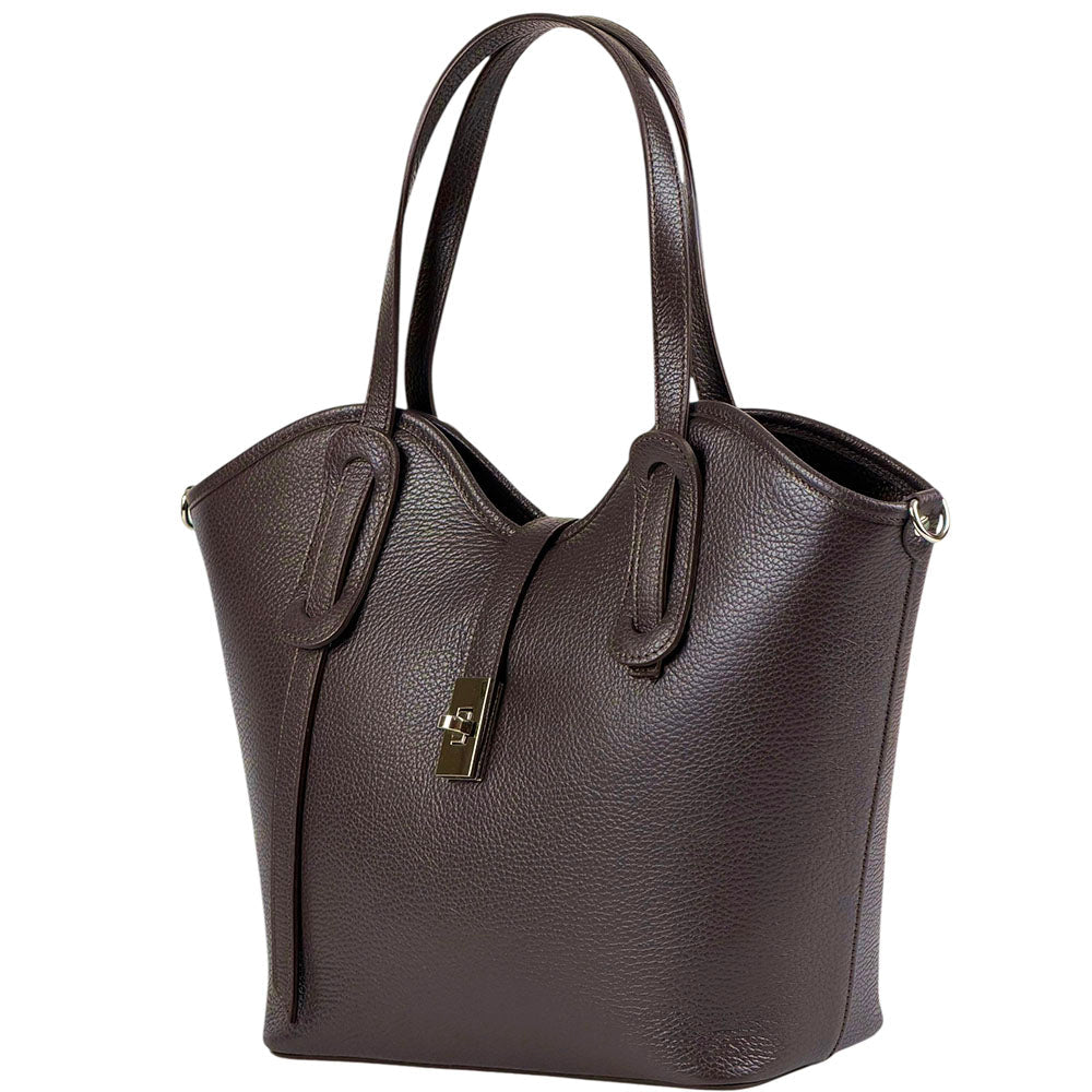 Bianca Leather Tote Bag - Leather Italiano