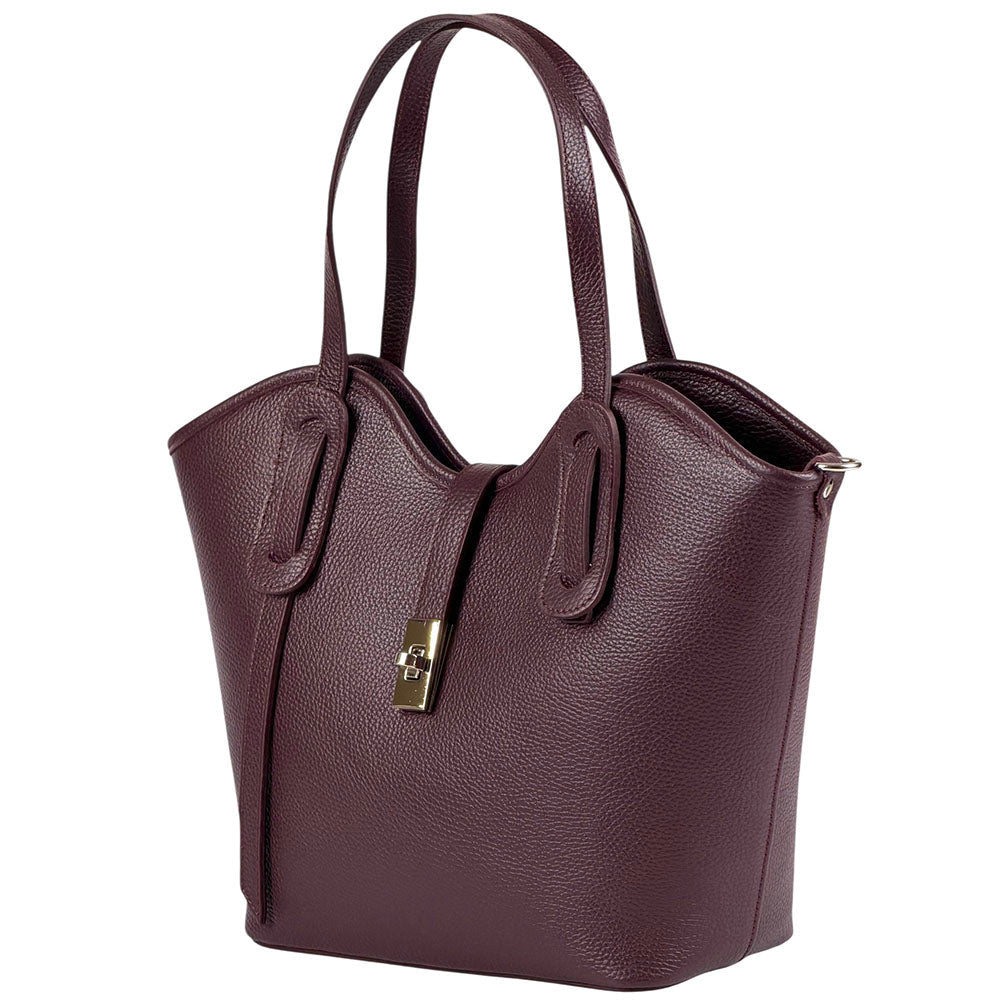 Bianca Leather Tote Bag - Leather Italiano