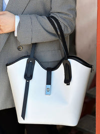 Bianca Leather Tote Bag - Leather Italiano