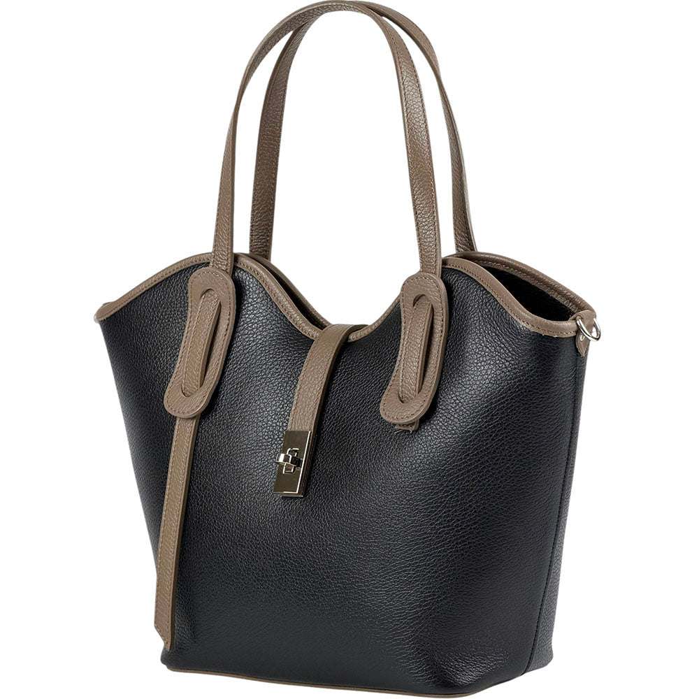 Bianca Leather Tote Bag - Leather Italiano