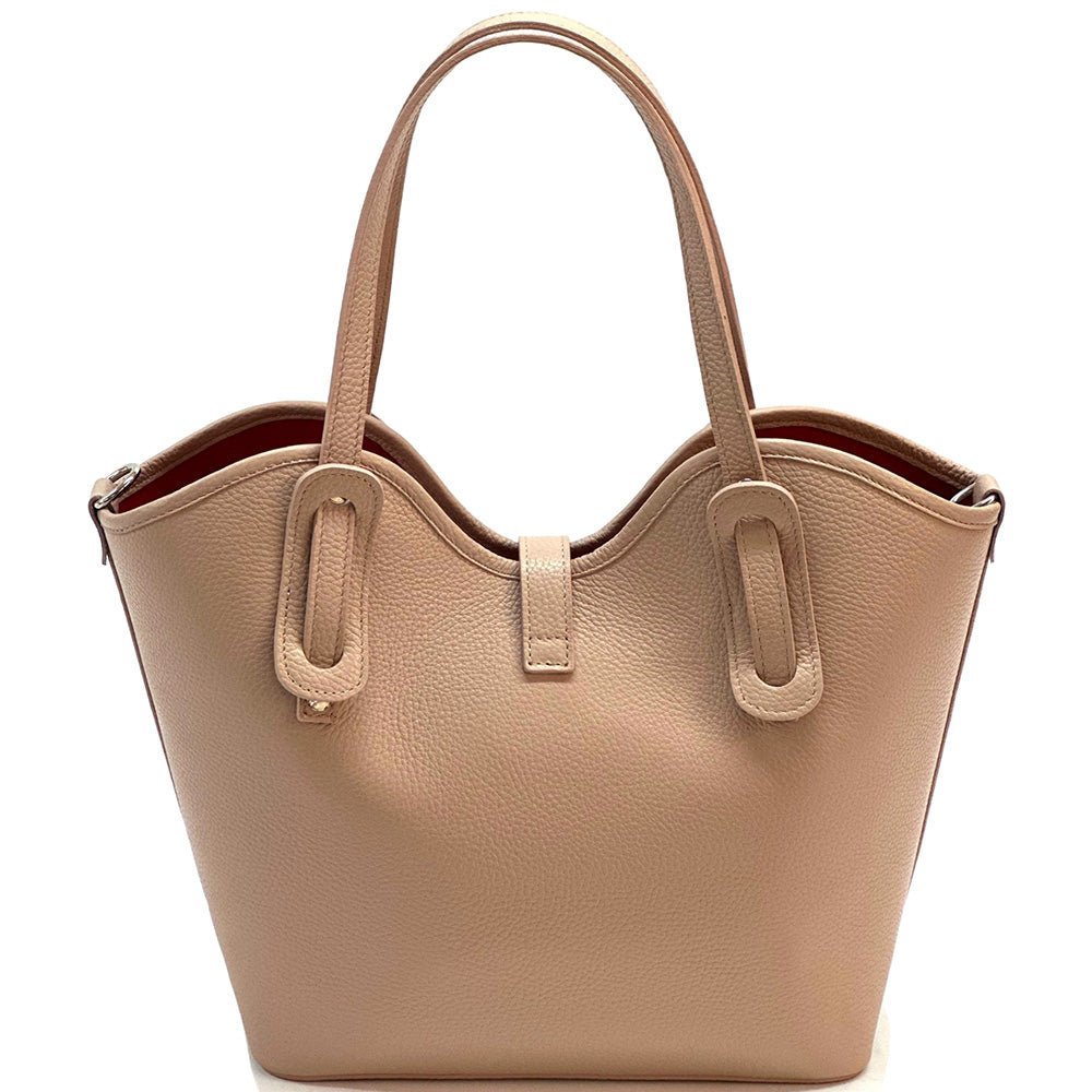 Bianca Leather Tote Bag - Leather Italiano