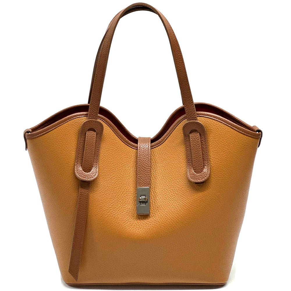 Bianca Leather Tote Bag - Leather Italiano
