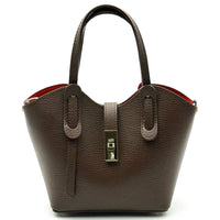 Bianca Small Italian Pebbled Leather Crossbody Tote Bag - Leather Italiano