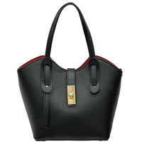Bianca Small Italian Pebbled Leather Crossbody Tote Bag - Leather Italiano