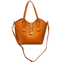 Bianca Small Italian Pebbled Leather Crossbody Tote Bag - Leather Italiano