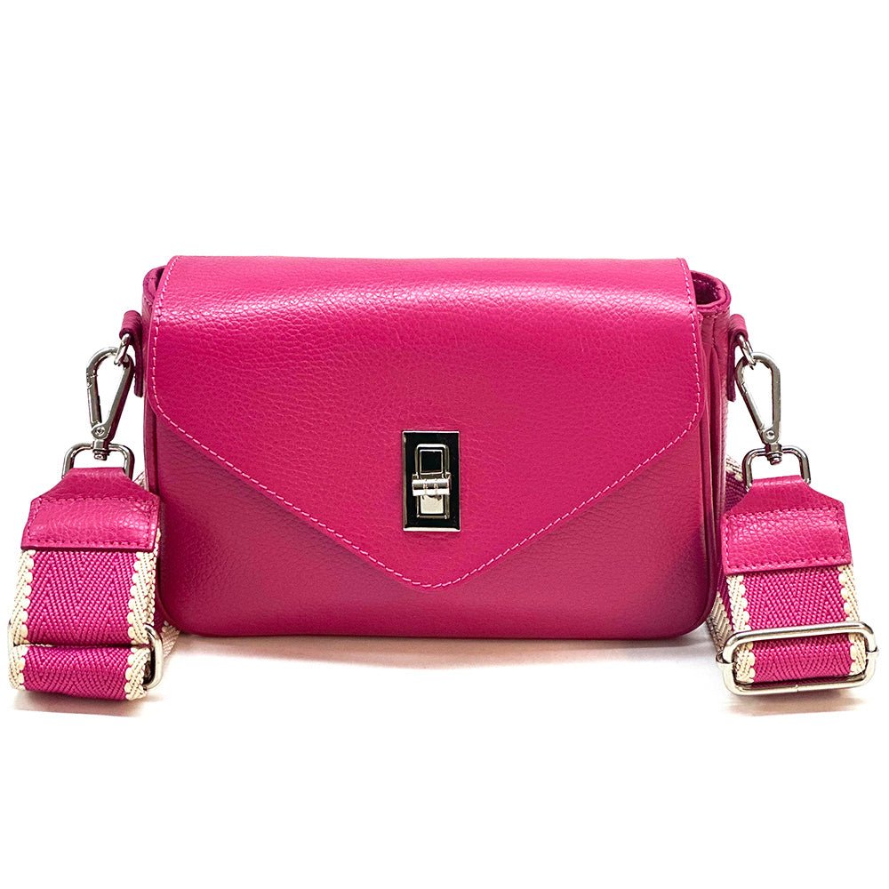 Bold Leather Crossbody Bag - Viva Italian Style - Leather Italiano
