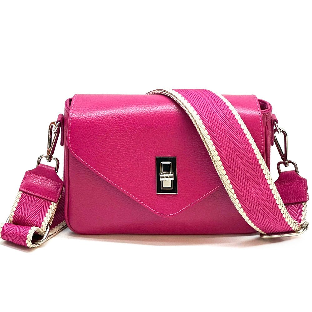 Bold Leather Crossbody Bag - Viva Italian Style - Leather Italiano