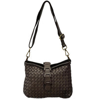 Brinella Woven Washed Cow Leather Crossbody Bag - Leather Italiano