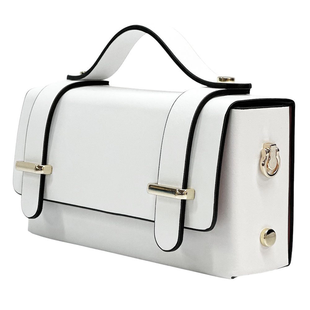 Bruna Mini Structured Leather Handbag - Leather Italiano