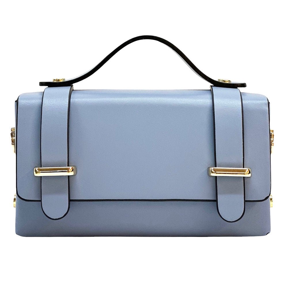 Bruna Mini Structured Leather Handbag - Leather Italiano