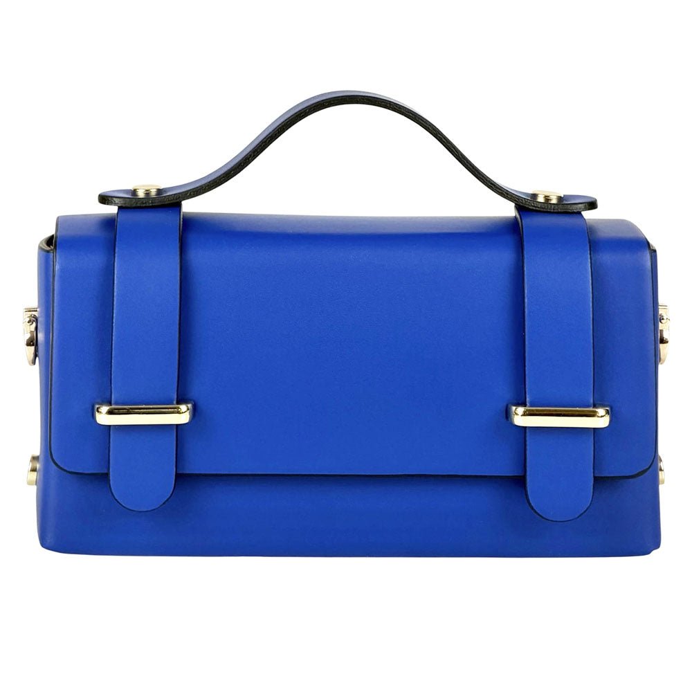 Bruna Mini Structured Leather Handbag - Leather Italiano