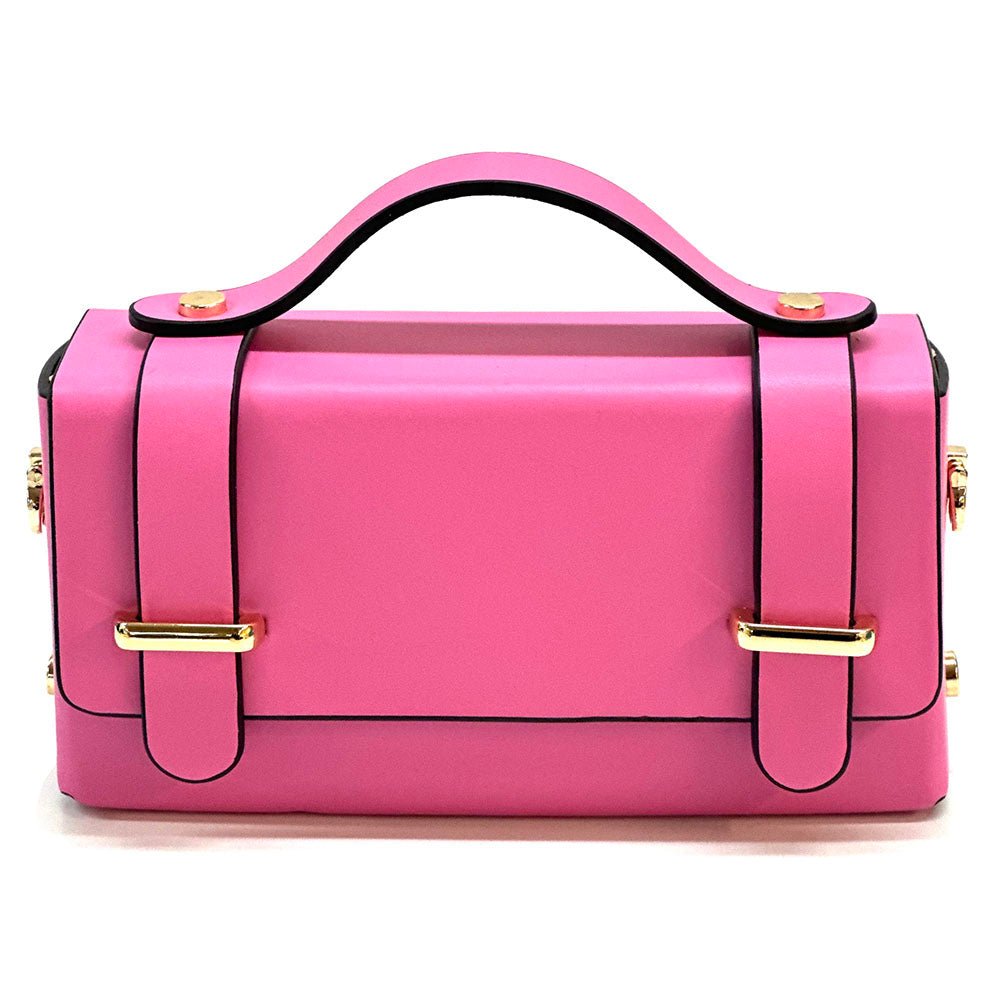 Bruna Mini Structured Leather Handbag - Leather Italiano