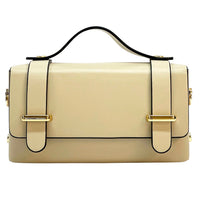 Bruna Mini Structured Leather Handbag - Leather Italiano