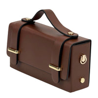Bruna Mini Structured Leather Handbag - Leather Italiano