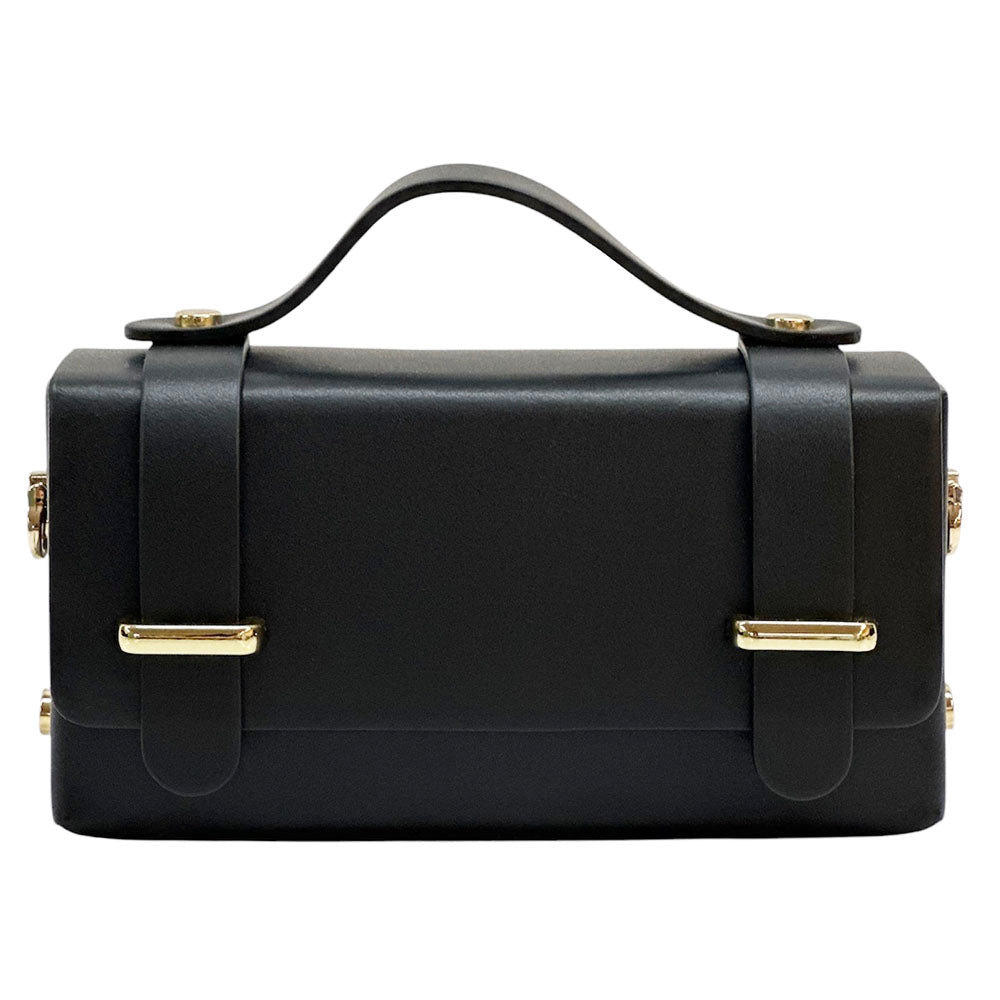 Bruna Mini Structured Leather Handbag - Leather Italiano