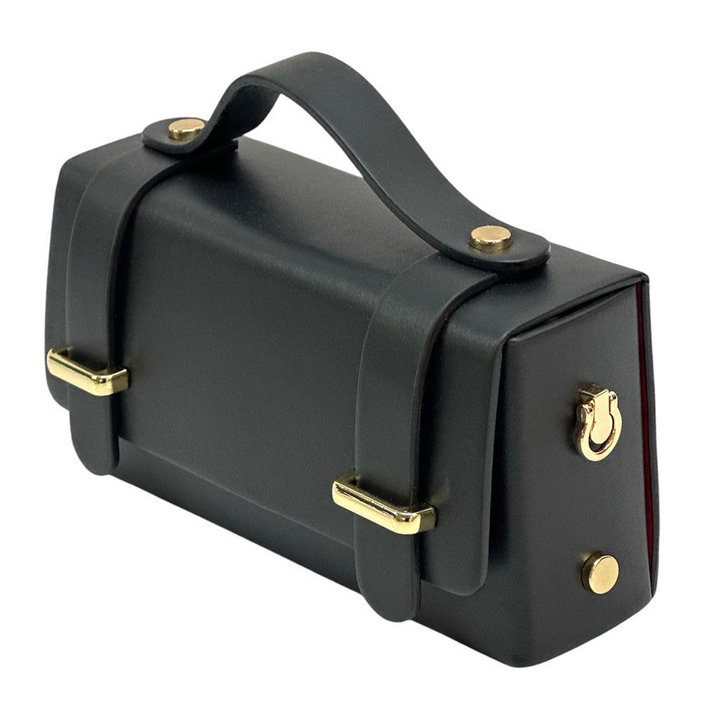 Bruna Mini Structured Leather Handbag - Leather Italiano