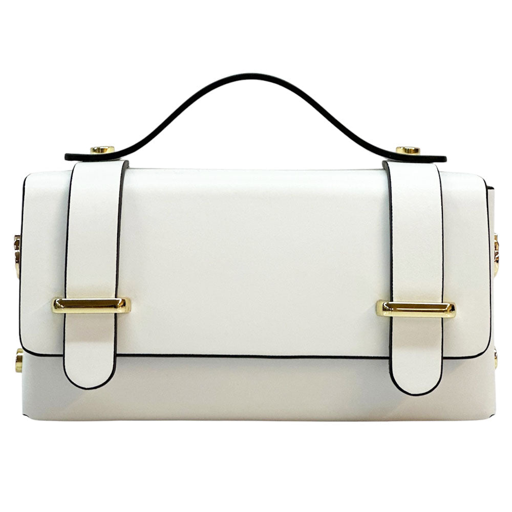 Bruna Mini Structured Leather Handbag - Leather Italiano