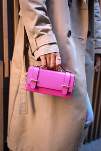 Bruna Mini Structured Leather Handbag - Leather Italiano