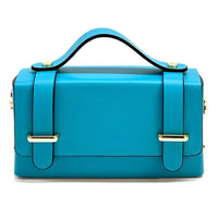 Bruna Mini Structured Leather Handbag - Leather Italiano