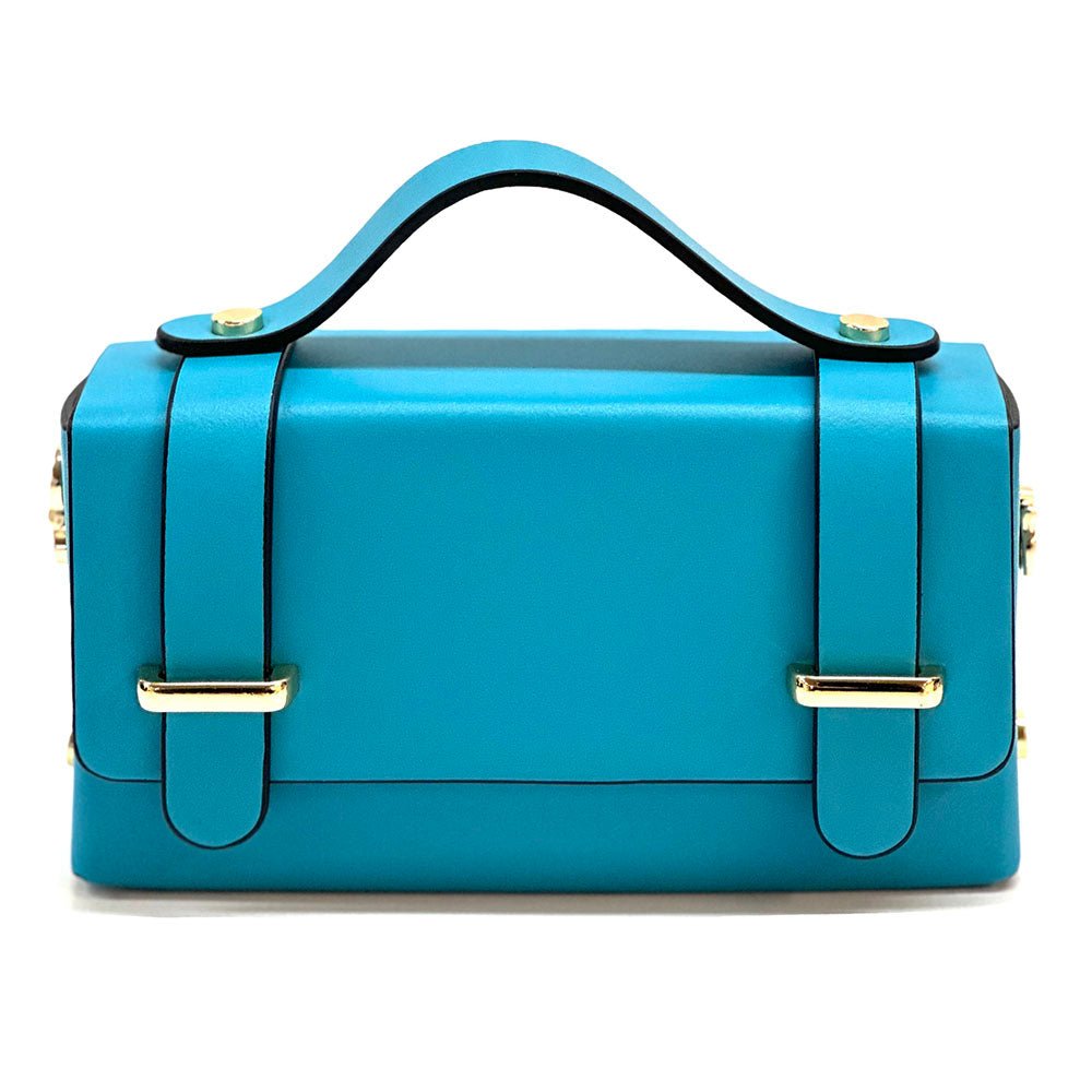 Bruna Mini Structured Leather Handbag - Leather Italiano