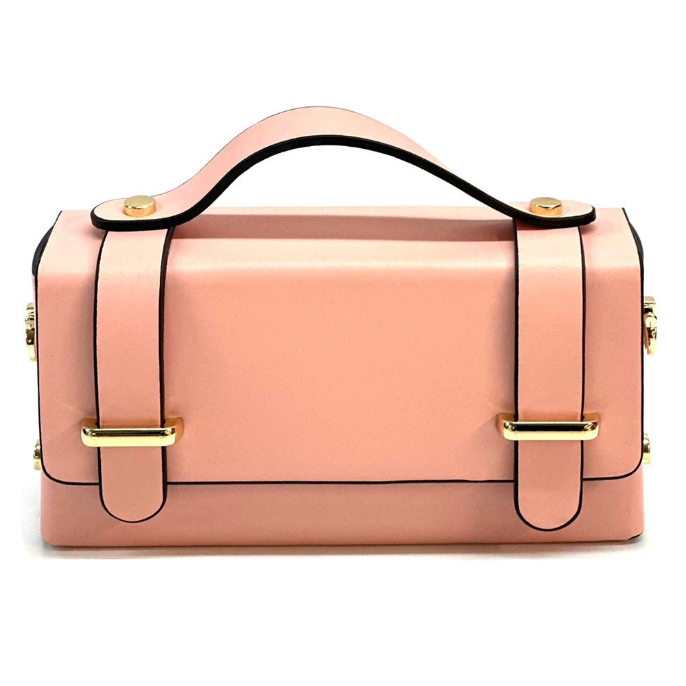 Bruna Mini Structured Leather Handbag - Leather Italiano