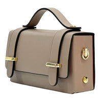 Bruna Mini Structured Leather Handbag - Leather Italiano